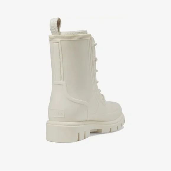 NWT Hunter Combat Silhouette Rain Boots in Ivory - Picture 8 of 8
